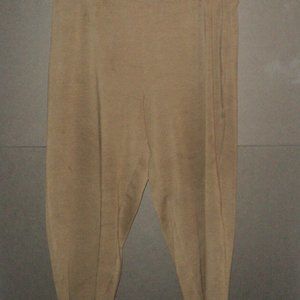 Fresh Produce Gauchos Brown Women's Sz L Cotton Spandex 20.5 Inseam Peru DEFECT